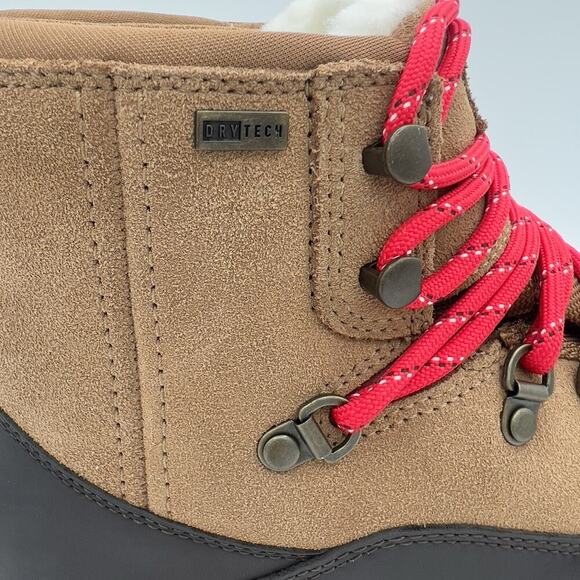 UGG Women Brecken Lace Up Waterproof Suede Boot Chestnut Shearling 1158221 S.9.5 - Picture 7 of 9